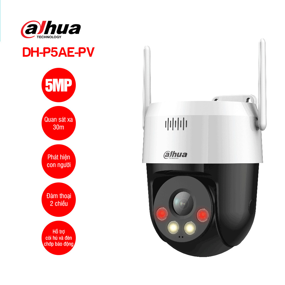 Camera IP PT Wifi 5.0MP DAHUA DH-P5AE-PV
