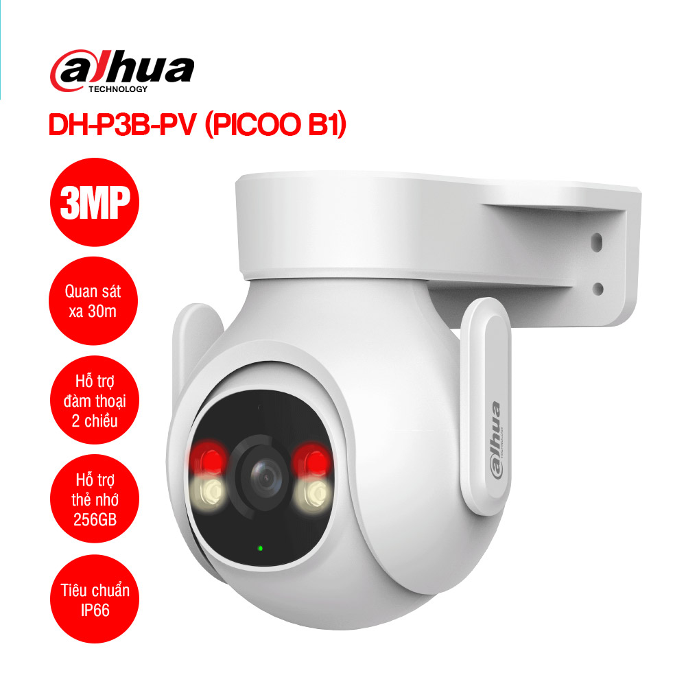 Camera IP PT Wifi 3.0MP DAHUA DH-P3B-PV