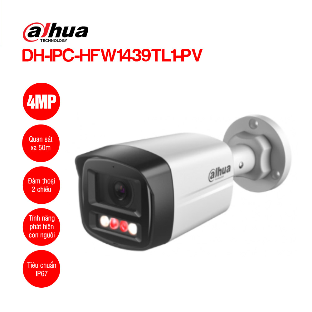 Camera IP 4.0MP DAHUA DH-IPC-HFW1439TL1-PV