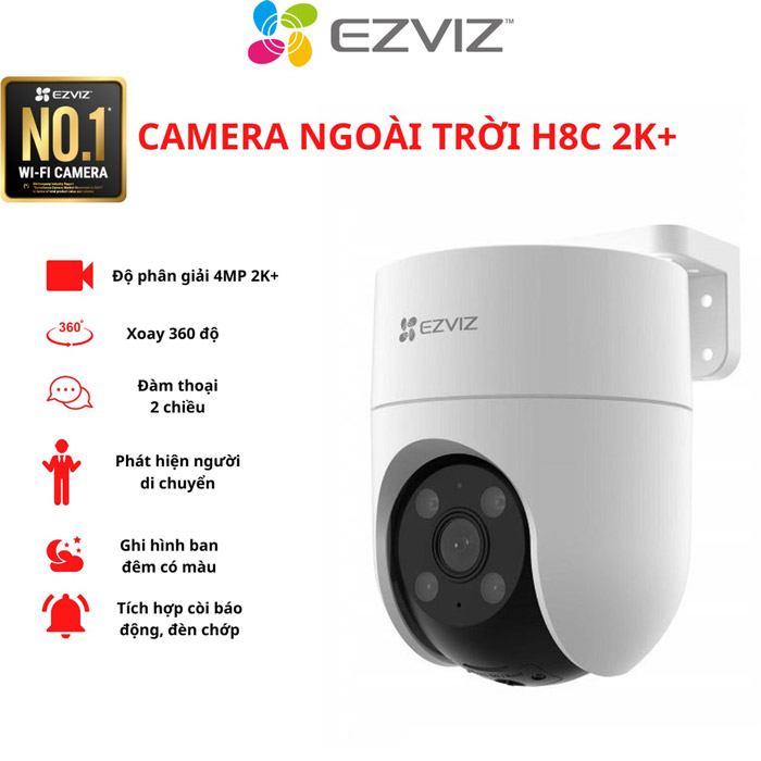 Camera WiFi EZVIZ H8C 2K+ 4MP (Tích hợp AI thông minh)