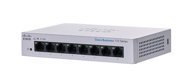 Thiết Bị Switch Cisco Business 110 Series 8 Ports Gigabit Unmanaged CBS110-8T-D-EU